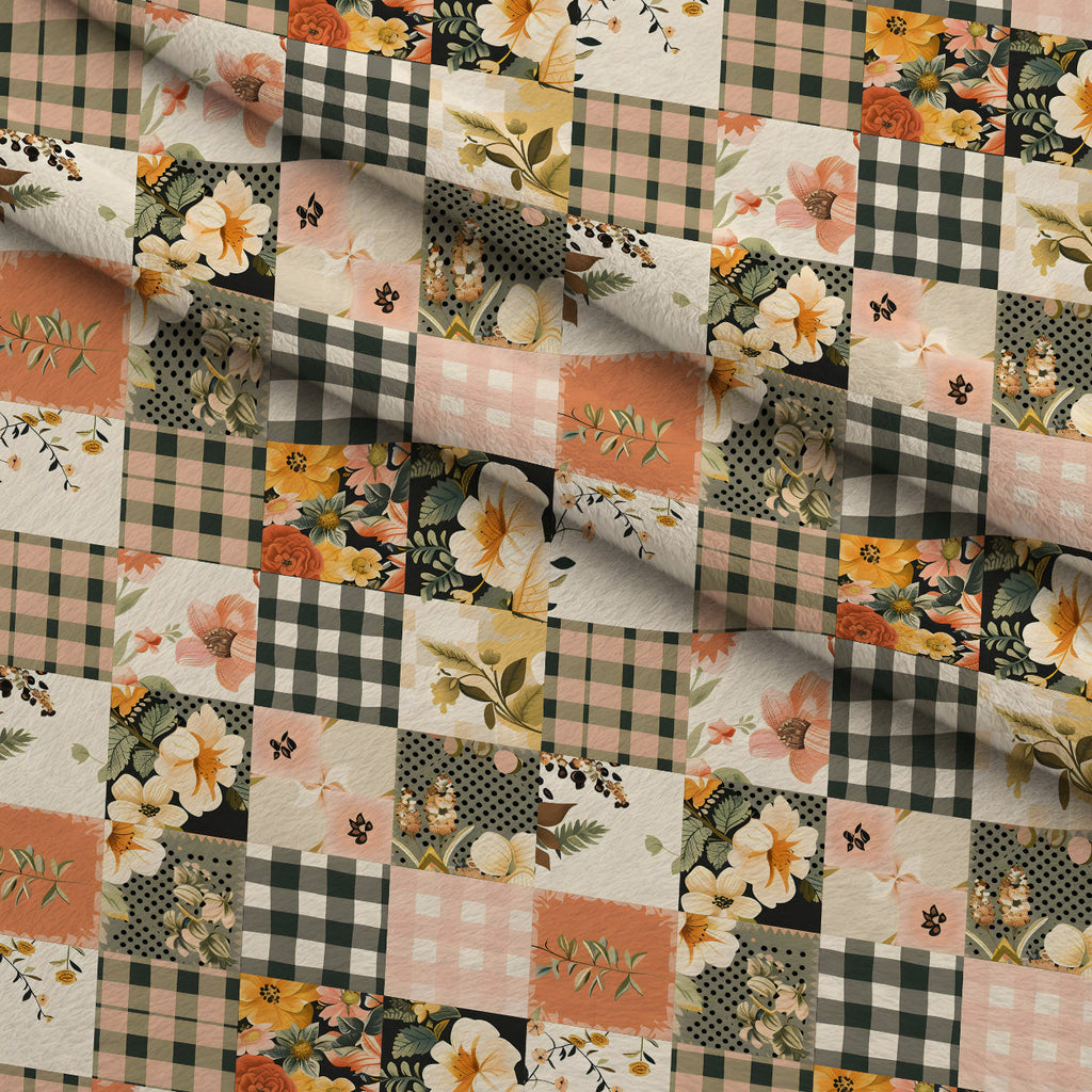 Prairie Blooms Pattern 17 Fleece Fabric — fleece fabric folded close-up preview (mv-fleece-v1:lying)