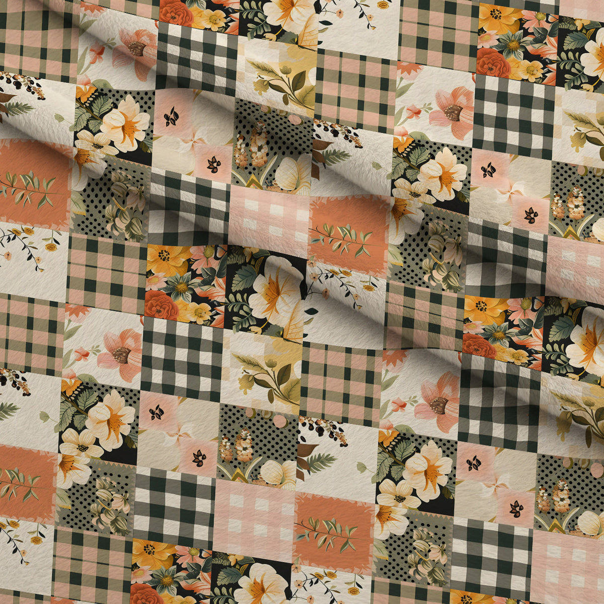 Prairie Blooms Pattern 17 Fleece Fabric — fleece fabric folded close-up preview (mv-fleece-v1:lying)