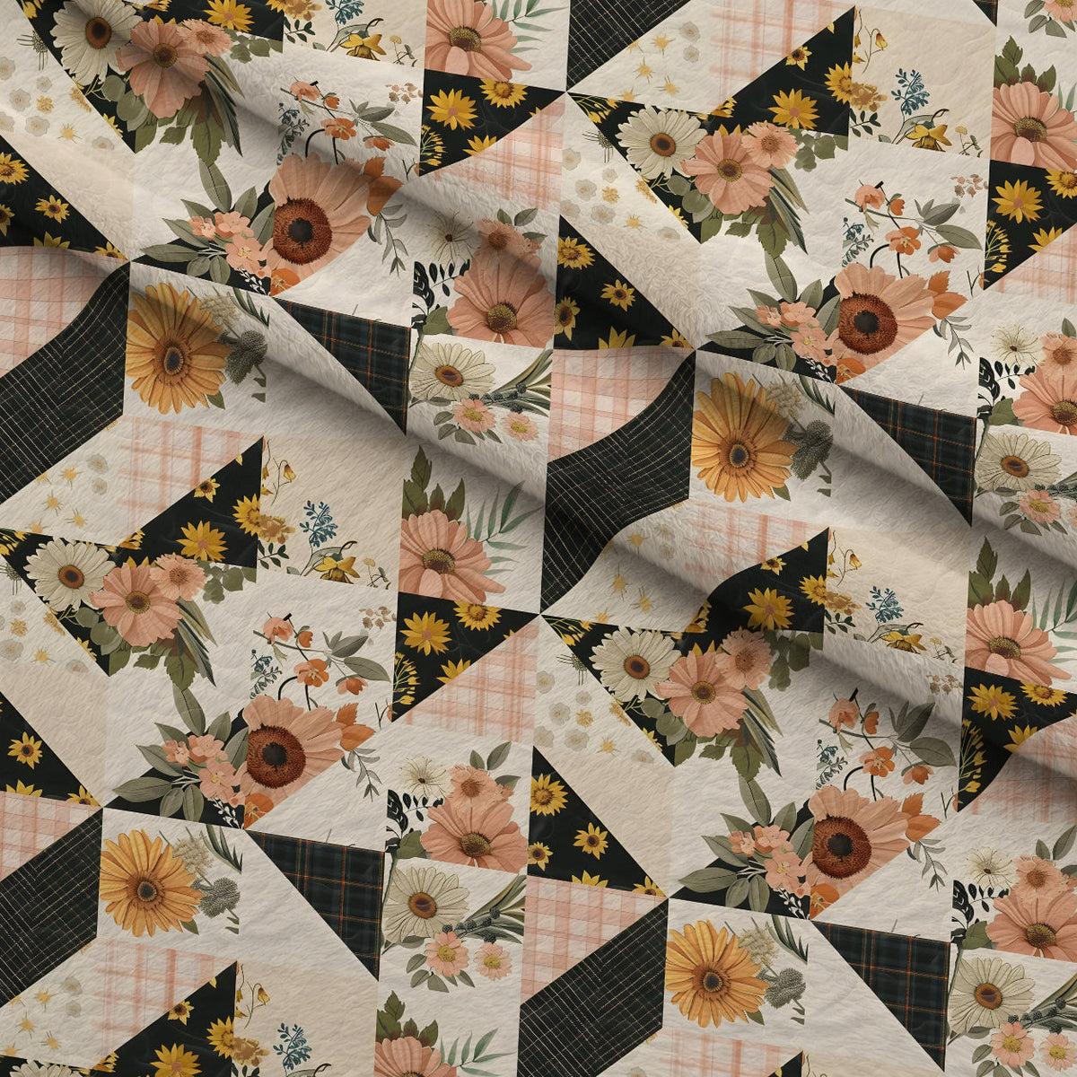 Prairie Blooms Pattern 20 Fleece Fabric — fleece fabric folded close-up preview (mv-fleece-v1:lying)