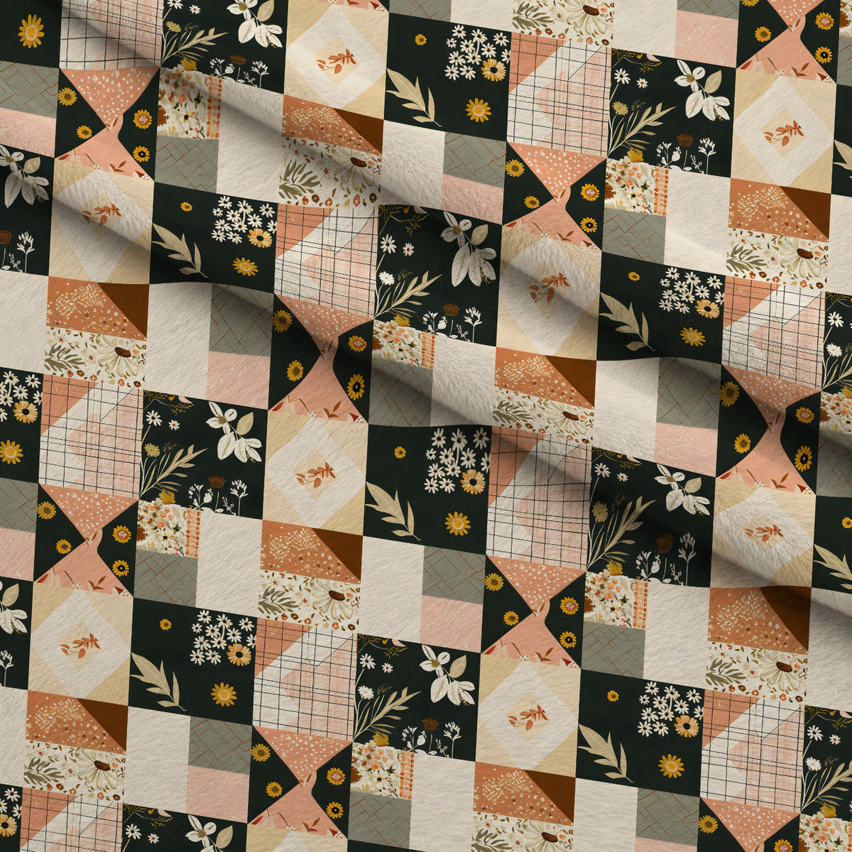 Prairie Blooms Pattern 4 Fleece Fabric — fleece fabric folded close-up preview (mv-fleece-v1:lying)