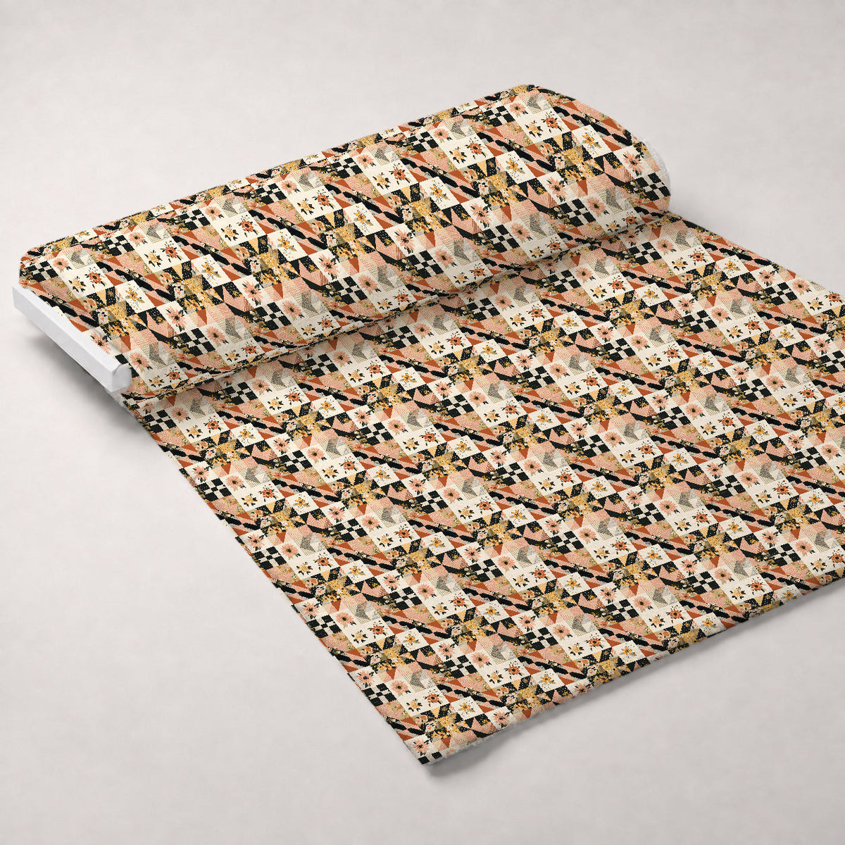 Prairie Blooms Pattern 5 Fleece Fabric — fleece fabric unrolled bolt preview (mv-fleece-v1:bolt)