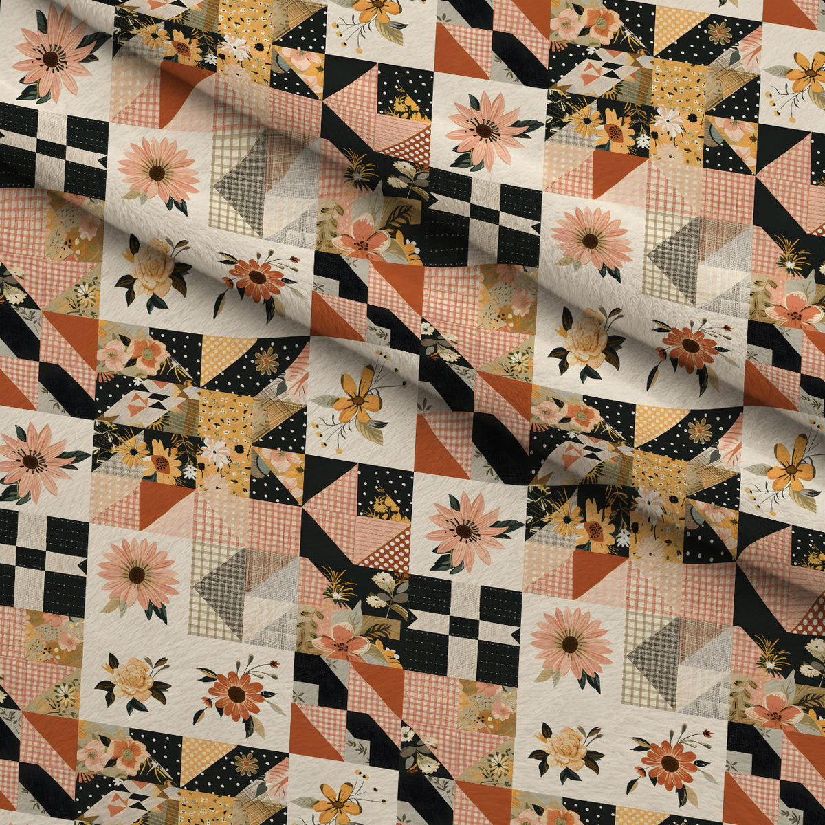 Prairie Blooms Pattern 5 Fleece Fabric — fleece fabric folded close-up preview (mv-fleece-v1:lying)