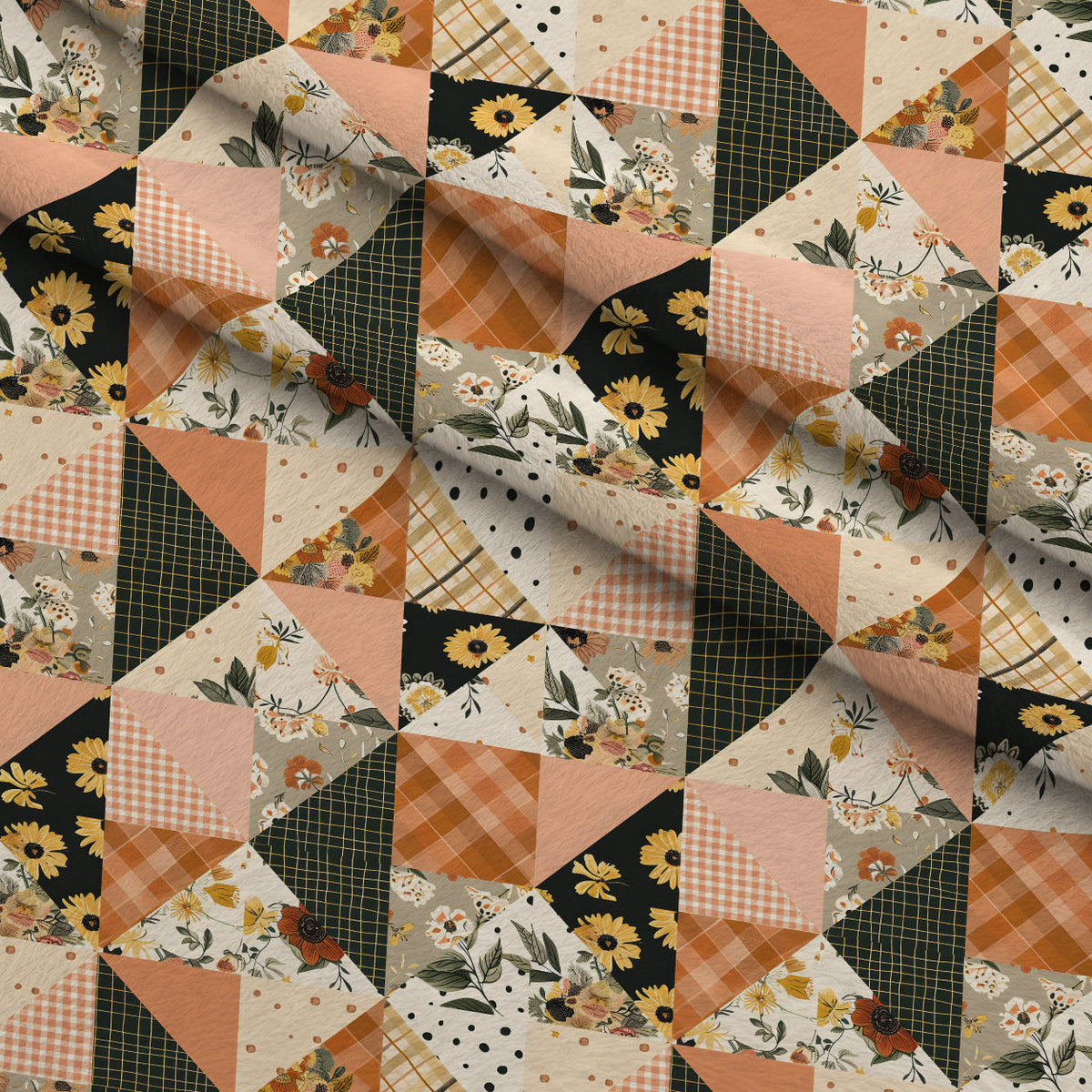 Prairie Blooms Pattern 6 Fleece Fabric — fleece fabric folded close-up preview (mv-fleece-v1:lying)