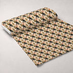 Prairie Blooms Pattern 8 Fleece Fabric — fleece fabric unrolled bolt preview (mv-fleece-v1:bolt)