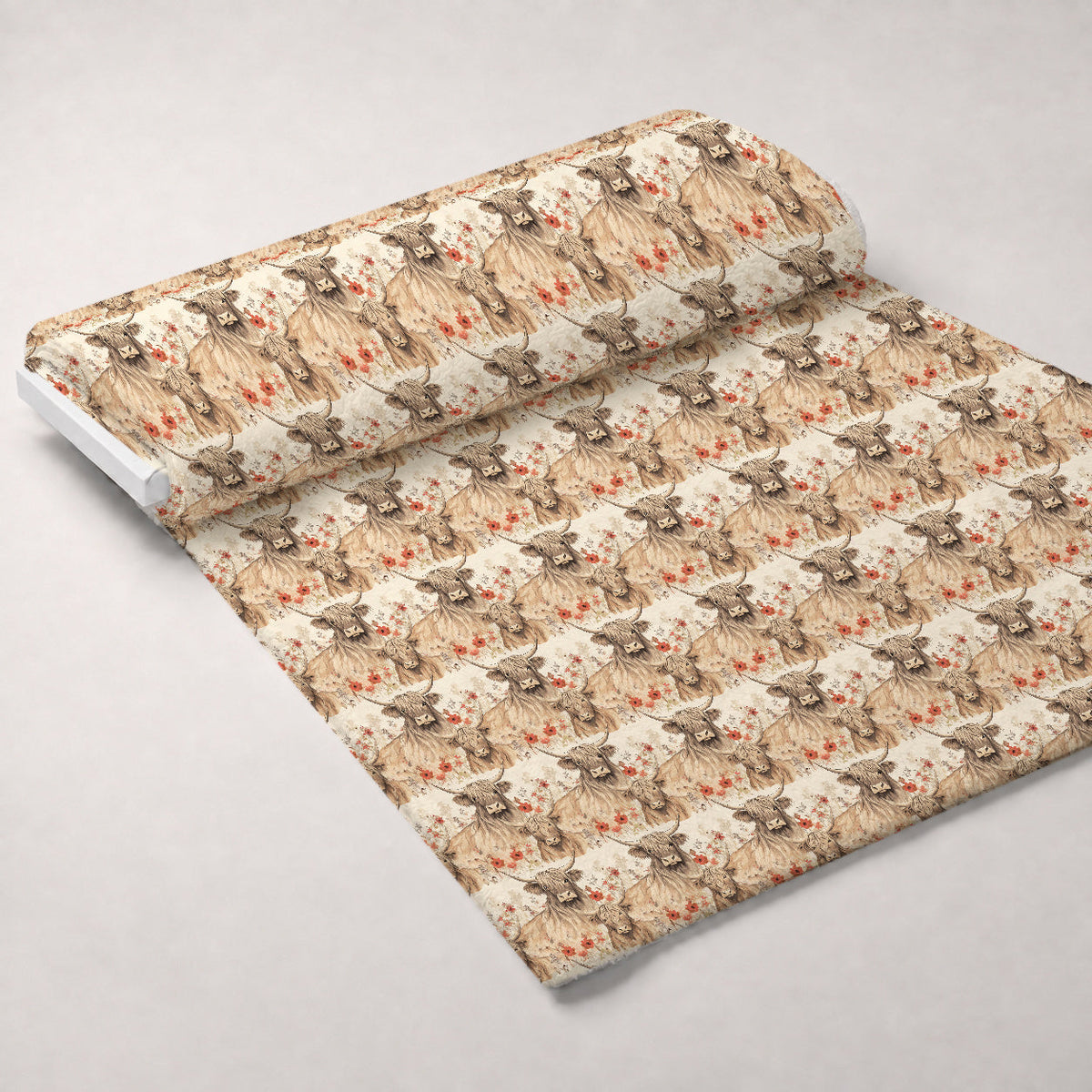 Prairie Petals Pattern 11 Fleece Fabric — fleece fabric unrolled bolt preview (mv-fleece-v1:bolt)