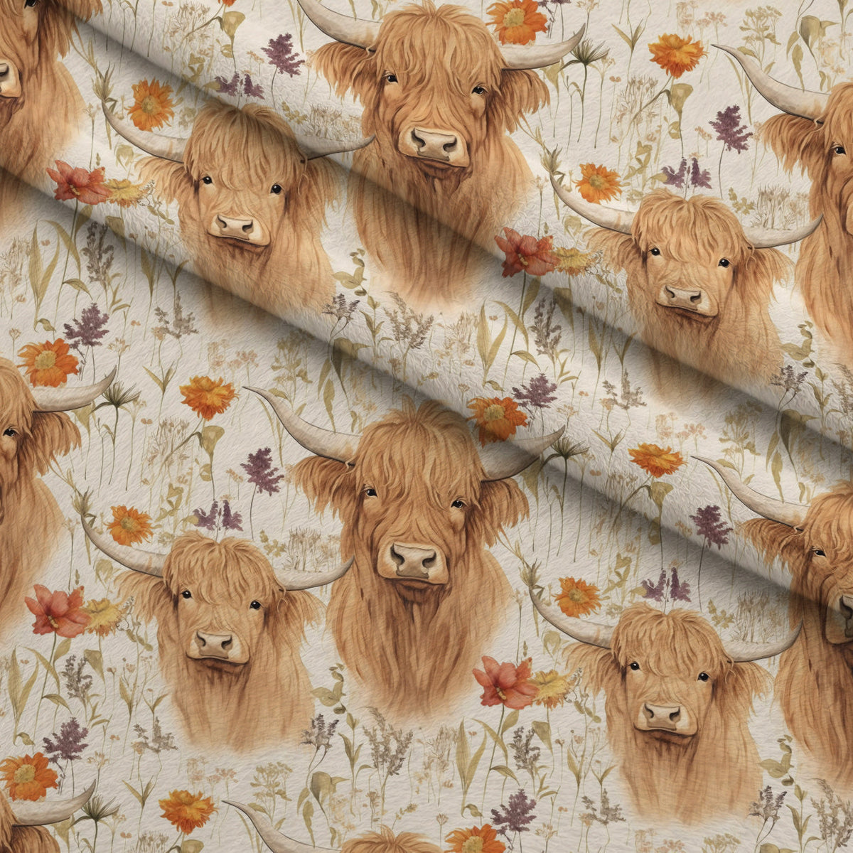 Prairie Petals Pattern 6 Fleece Fabric — fleece fabric folded close-up preview (mv-fleece-v1:lying)