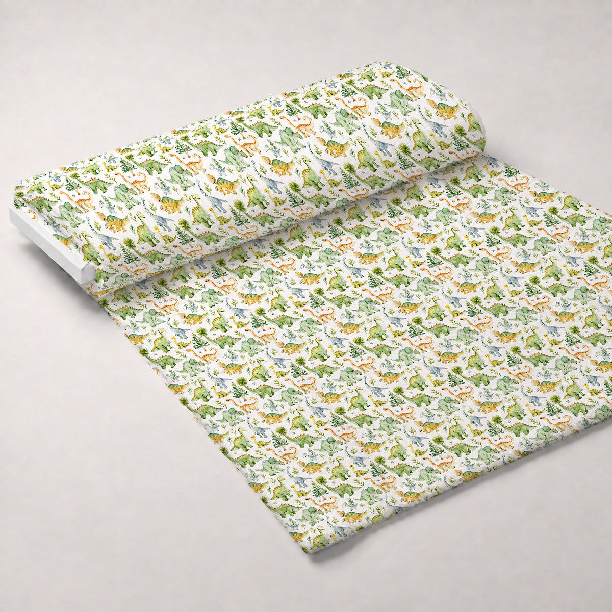 Prehistoric Pals Pattern 10 Fleece Fabric — fleece fabric unrolled bolt preview (mv-fleece-v1:bolt)