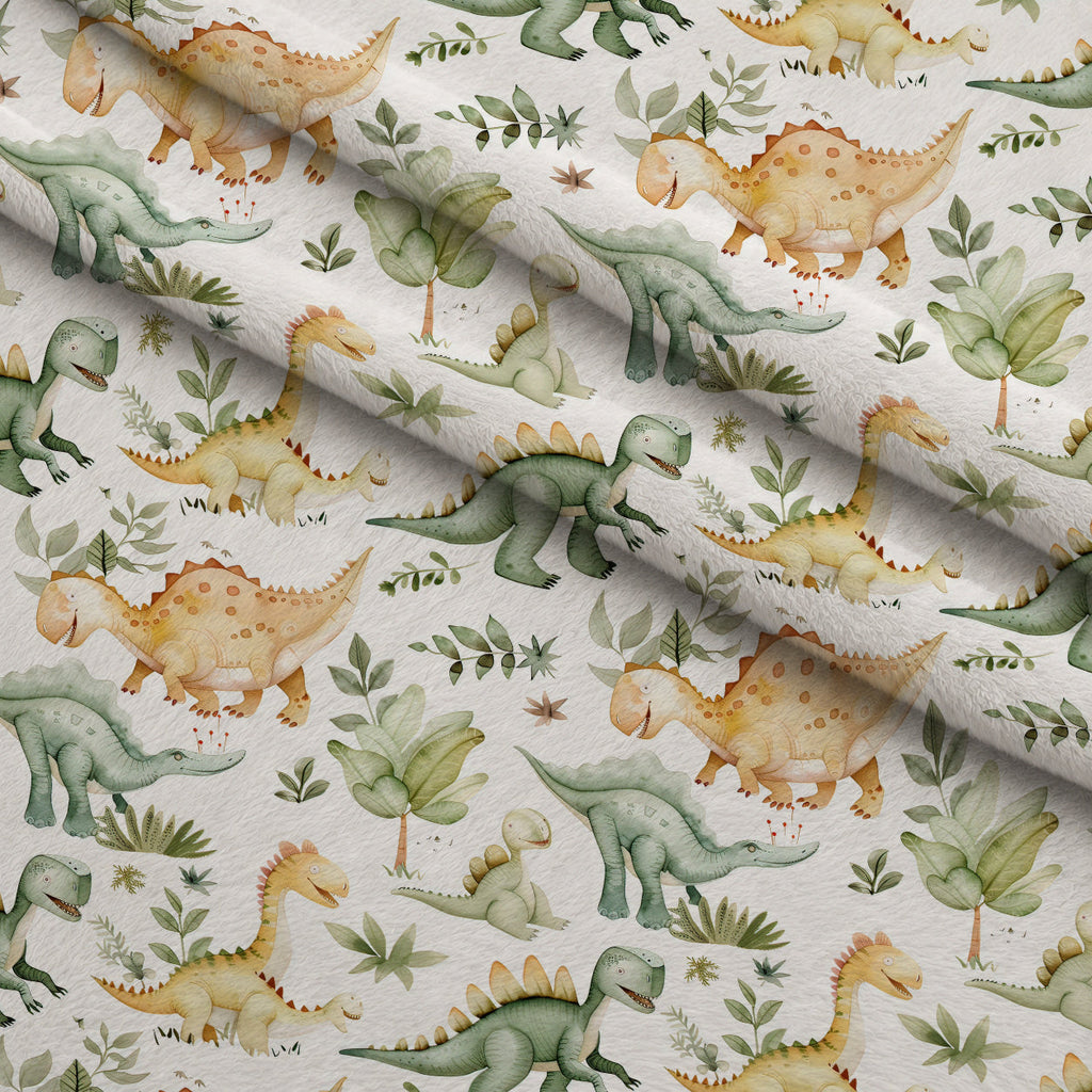 Prehistoric Pals Pattern 11 Fleece Fabric — fleece fabric folded close-up preview (mv-fleece-v1:lying)
