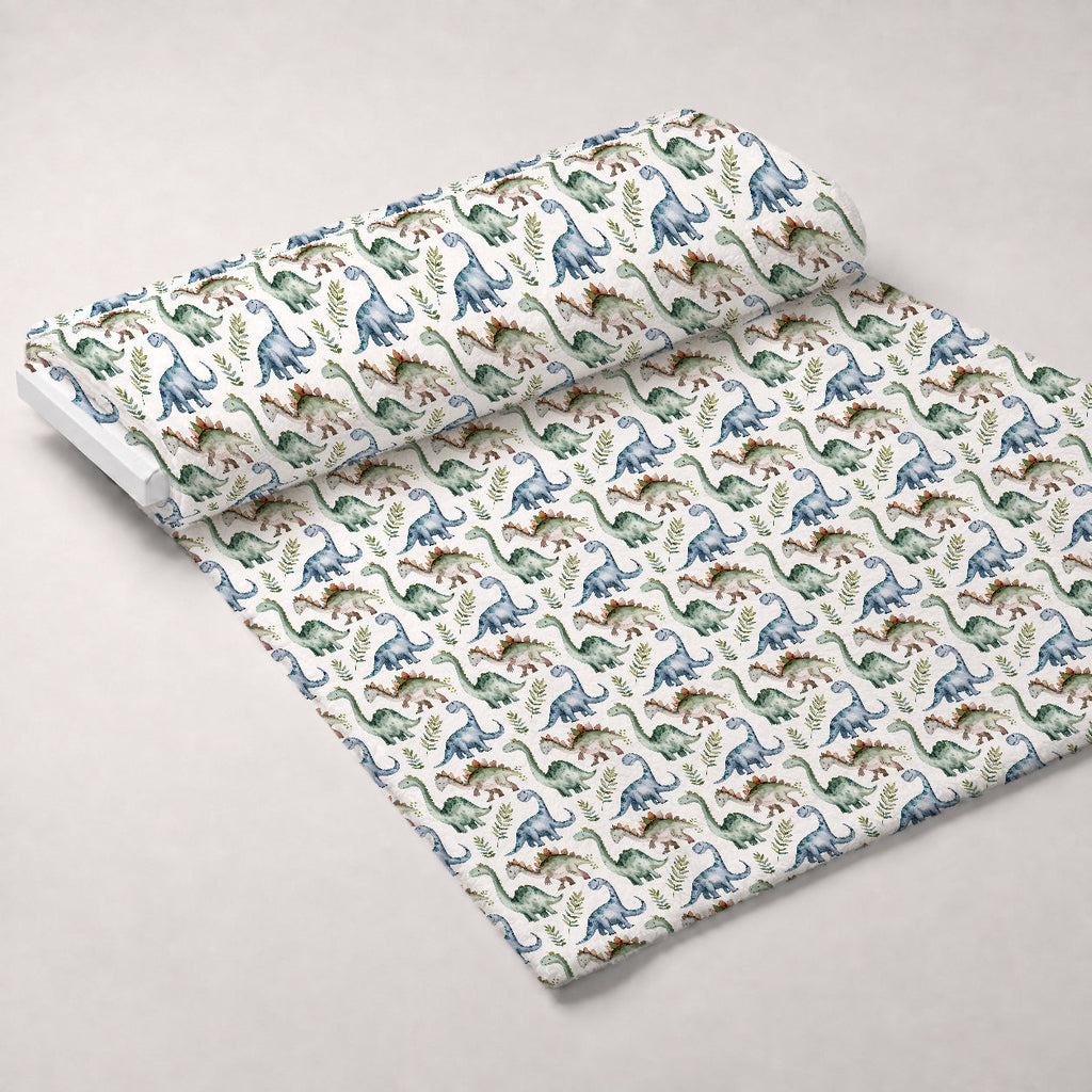 Prehistoric Pals Pattern 12 Fleece Fabric — fleece fabric unrolled bolt preview (mv-fleece-v1:bolt)