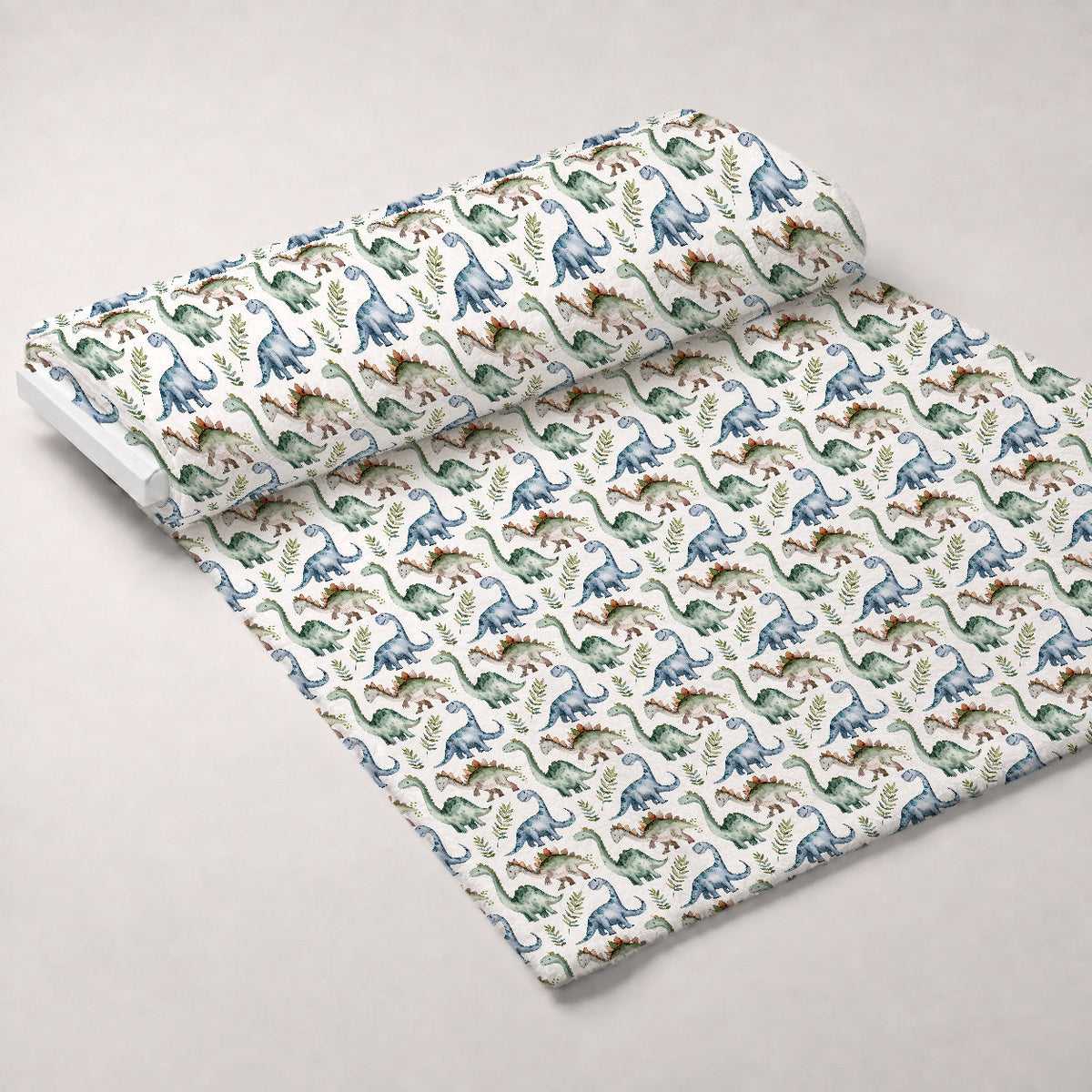 Prehistoric Pals Pattern 12 Fleece Fabric — fleece fabric unrolled bolt preview (mv-fleece-v1:bolt)