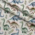 Prehistoric Pals Pattern 12 Fleece Fabric — fleece fabric folded close-up preview (mv-fleece-v1:lying)