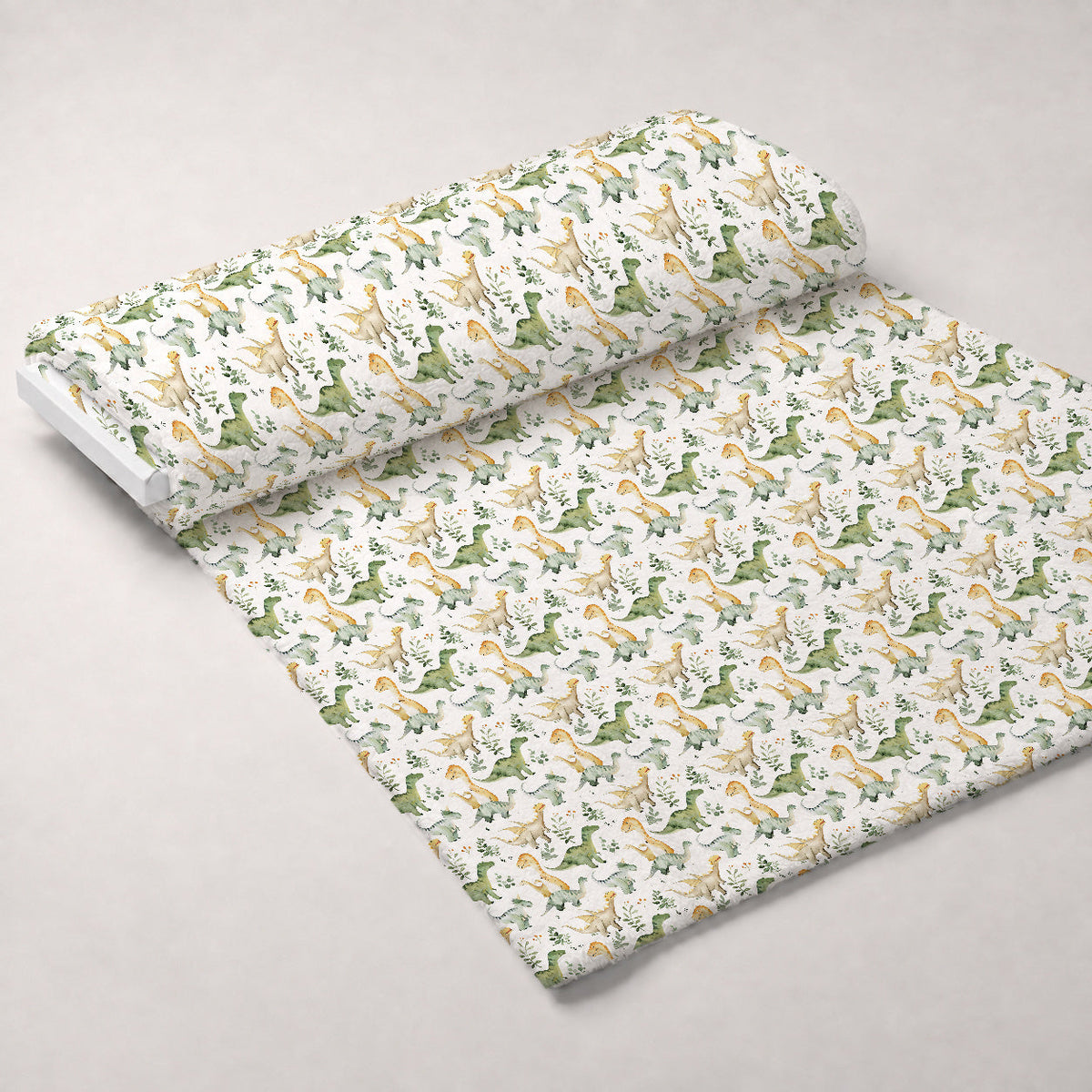 Prehistoric Pals Pattern 4 Fleece Fabric — fleece fabric unrolled bolt preview (mv-fleece-v1:bolt)