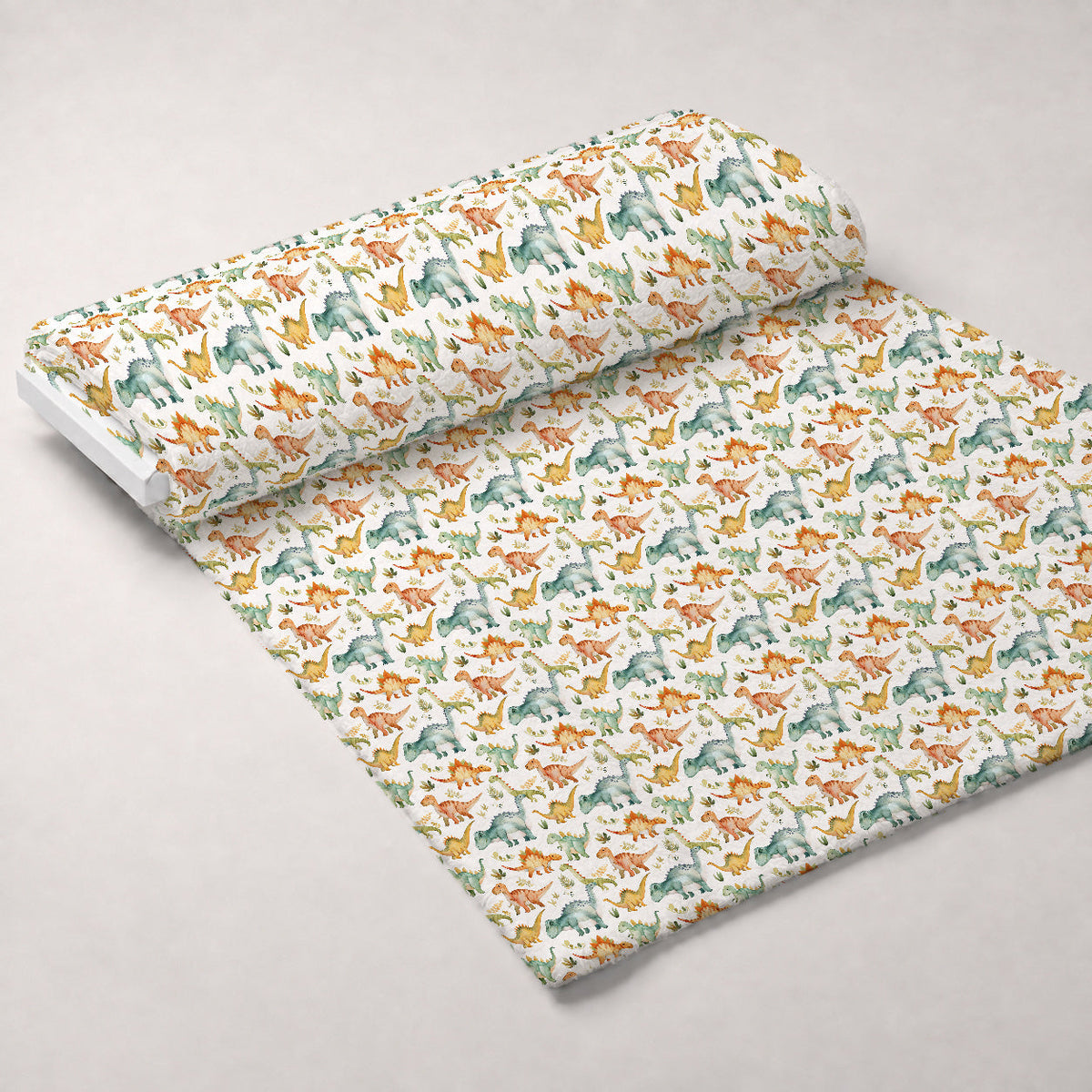 Prehistoric Pals Pattern 9 Fleece Fabric — fleece fabric unrolled bolt preview (mv-fleece-v1:bolt)