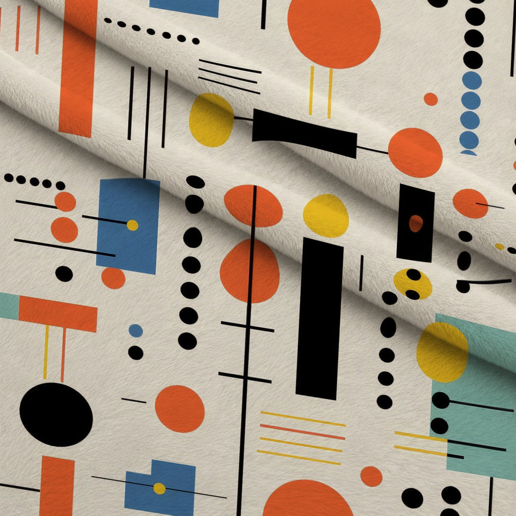 Primary Geometry Pattern 1 Fleece Fabric — fleece fabric folded close-up preview (mv-fleece-v1:lying)