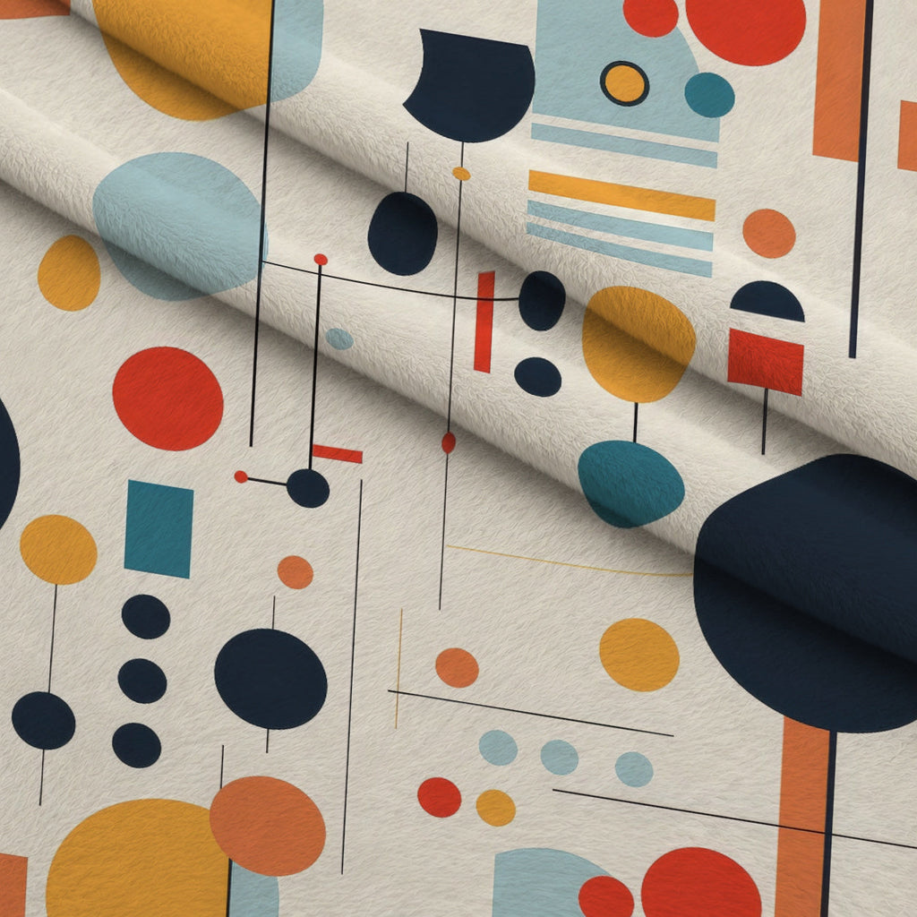 Primary Geometry Pattern 2 Fleece Fabric — fleece fabric folded close-up preview (mv-fleece-v1:lying)