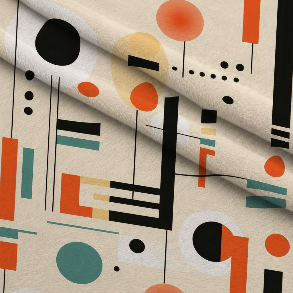 Primary Geometry Pattern 3 Fleece Fabric — fleece fabric folded close-up preview (mv-fleece-v1:lying)