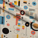Primary Geometry Pattern 8 Fleece Fabric — fleece fabric folded close-up preview (mv-fleece-v1:lying)