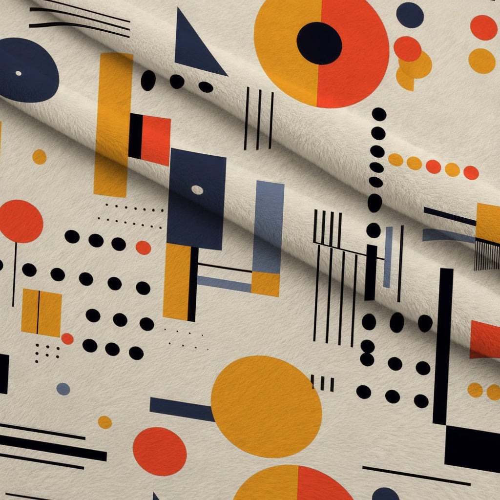 Primary Geometry Pattern 9 Fleece Fabric — fleece fabric folded close-up preview (mv-fleece-v1:lying)