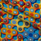 Primary Whirl Pattern 1 Fleece Fabric — fleece fabric folded close-up preview (mv-fleece-v1:lying)
