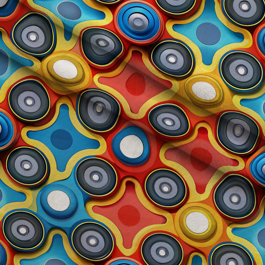 Primary Whirl Pattern 3 Fleece Fabric — fleece fabric folded close-up preview (mv-fleece-v1:lying)