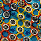 Primary Whirl Pattern 4 Fleece Fabric — fleece fabric folded close-up preview (mv-fleece-v1:lying)