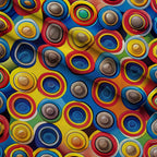 Primary Whirl Pattern 7 Fleece Fabric — fleece fabric folded close-up preview (mv-fleece-v1:lying)