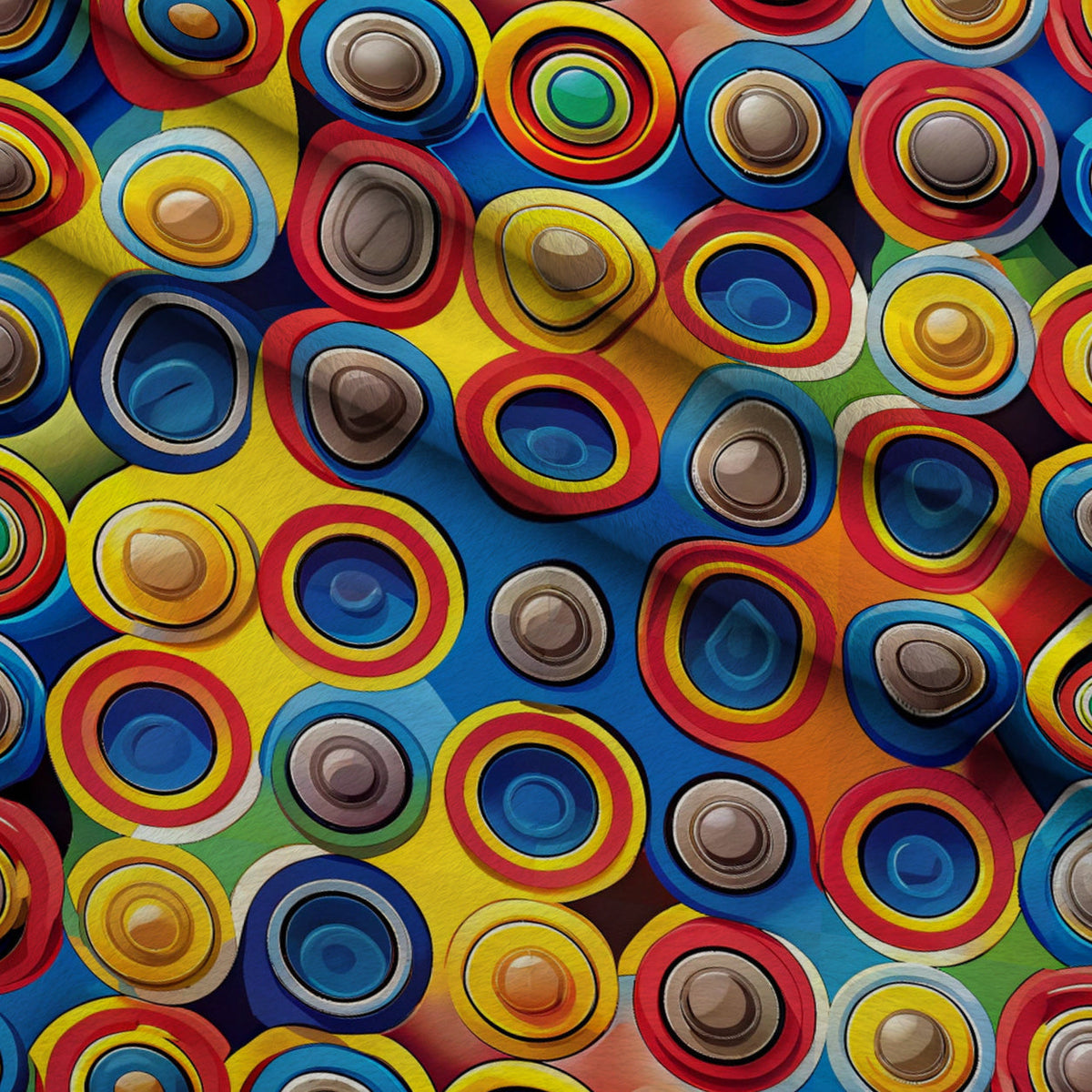 Primary Whirl Pattern 7 Fleece Fabric — fleece fabric folded close-up preview (mv-fleece-v1:lying)