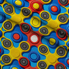 Primary Whirl Pattern 8 Fleece Fabric — fleece fabric folded close-up preview (mv-fleece-v1:lying)