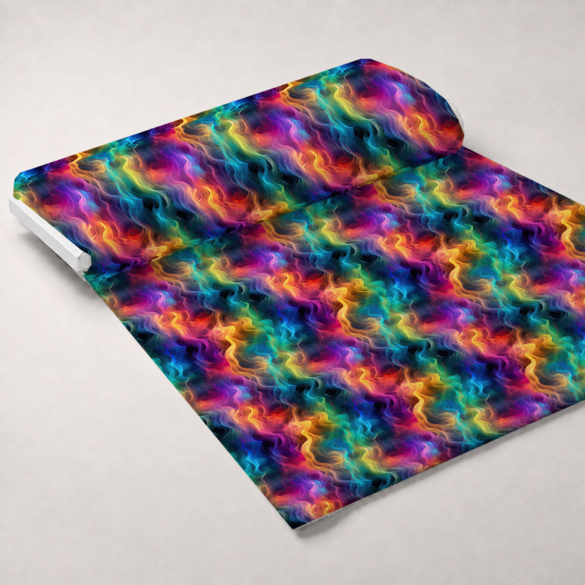 Prism Petals Pattern 10 Fleece Fabric — fleece fabric unrolled bolt preview (mv-fleece-v1:bolt)
