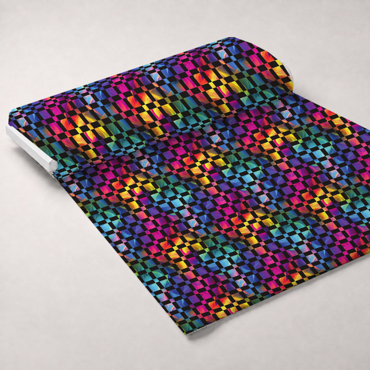 Prism Petals Pattern 15 Fleece Fabric — fleece fabric unrolled bolt preview (mv-fleece-v1:bolt)