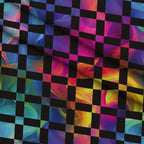 Prism Petals Pattern 15 Fleece Fabric — fleece fabric folded close-up preview (mv-fleece-v1:lying)