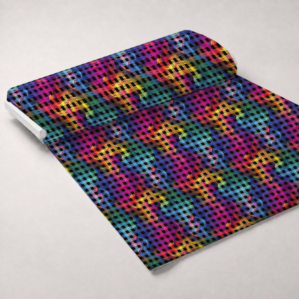 Prism Petals Pattern 17 Fleece Fabric — fleece fabric unrolled bolt preview (mv-fleece-v1:bolt)
