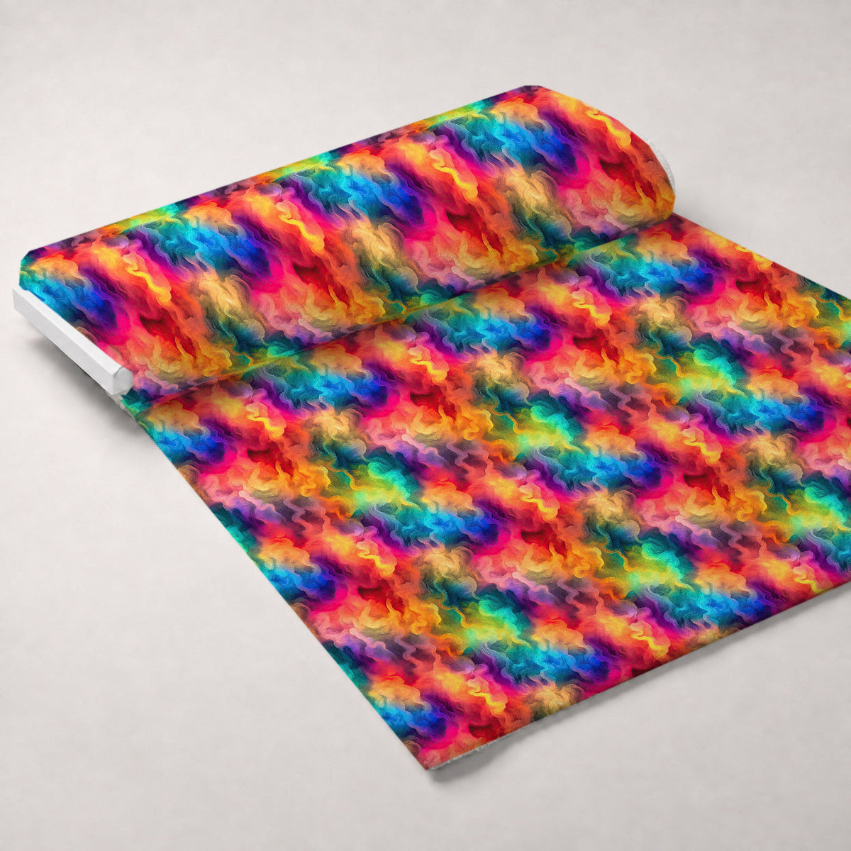 Prism Petals Pattern 2 Fleece Fabric — fleece fabric unrolled bolt preview (mv-fleece-v1:bolt)