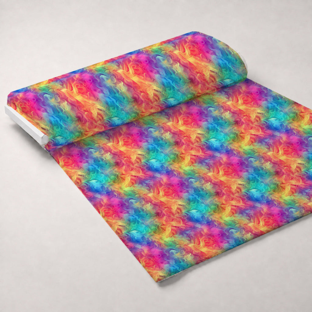 Prism Petals Pattern 3 Fleece Fabric — fleece fabric unrolled bolt preview (mv-fleece-v1:bolt)