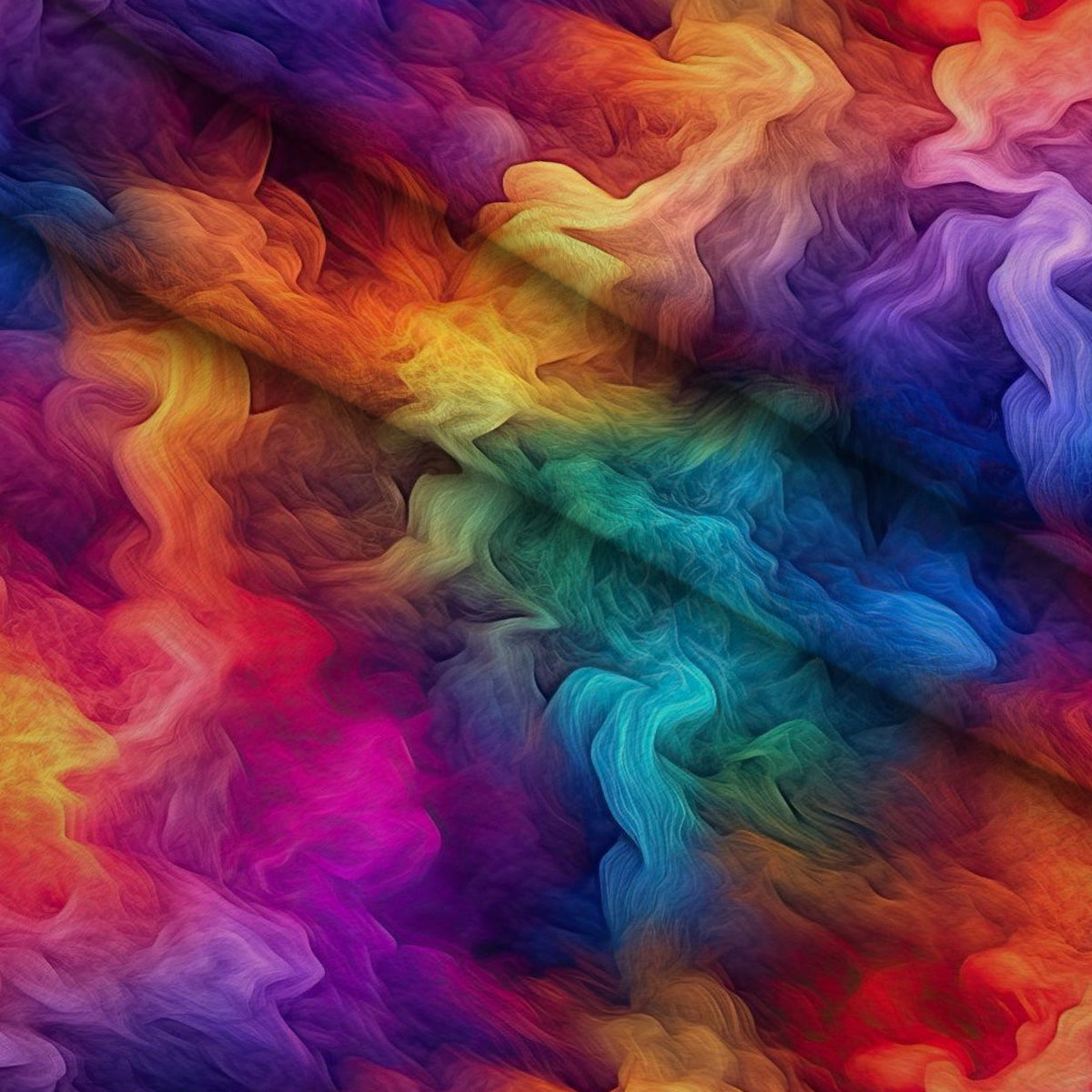 Prism Petals Pattern 7 Fleece Fabric — fleece fabric folded close-up preview (mv-fleece-v1:lying)