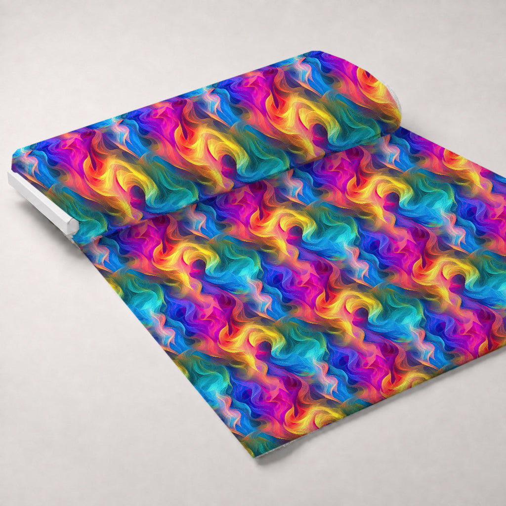 Prism Petals Pattern 8 Fleece Fabric — fleece fabric unrolled bolt preview (mv-fleece-v1:bolt)