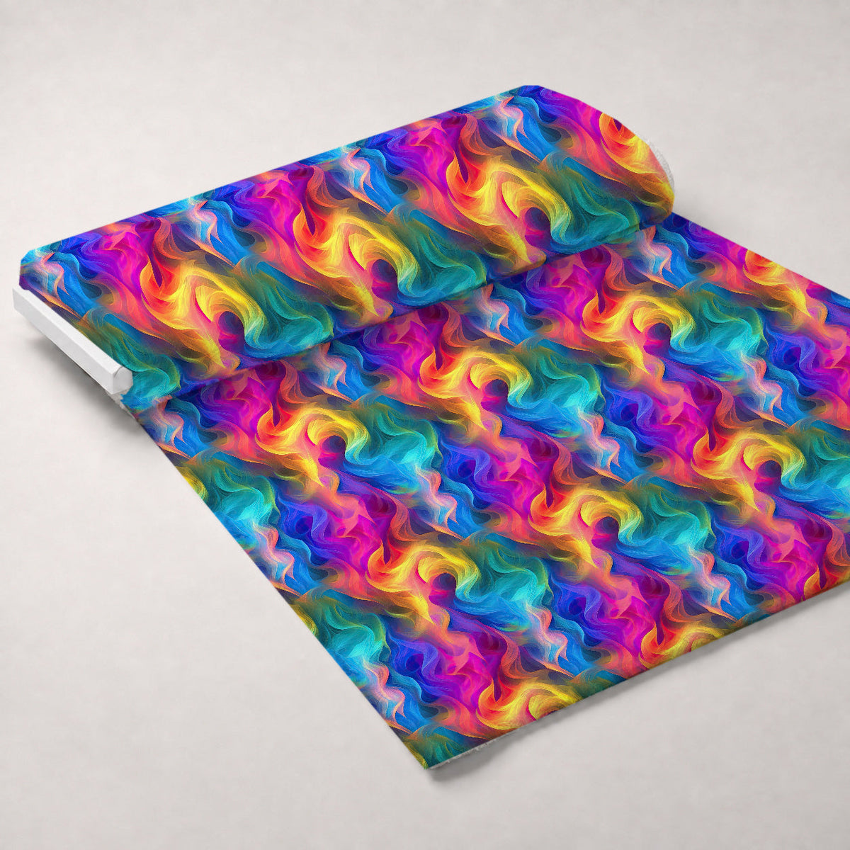Prism Petals Pattern 8 Fleece Fabric — fleece fabric unrolled bolt preview (mv-fleece-v1:bolt)