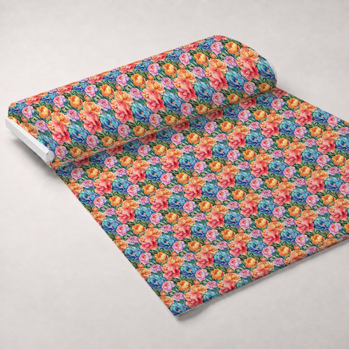 Prismatic Blooms Pattern 3 Fleece Fabric — fleece fabric unrolled bolt preview (mv-fleece-v1:bolt)