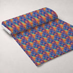 Prismatic Kaleidoscope Pattern 1 Fleece Fabric — fleece fabric unrolled bolt preview (mv-fleece-v1:bolt)