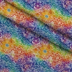 Prismatic Kaleidoscope Pattern 10 Fleece Fabric — fleece fabric folded close-up preview (mv-fleece-v1:lying)