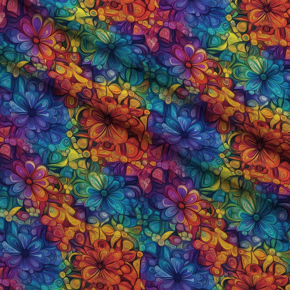 Prismatic Kaleidoscope Pattern 15 Fleece Fabric — fleece fabric folded close-up preview (mv-fleece-v1:lying)