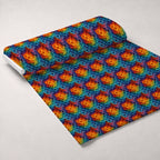 Prismatic Kaleidoscope Pattern 16 Fleece Fabric — fleece fabric unrolled bolt preview (mv-fleece-v1:bolt)