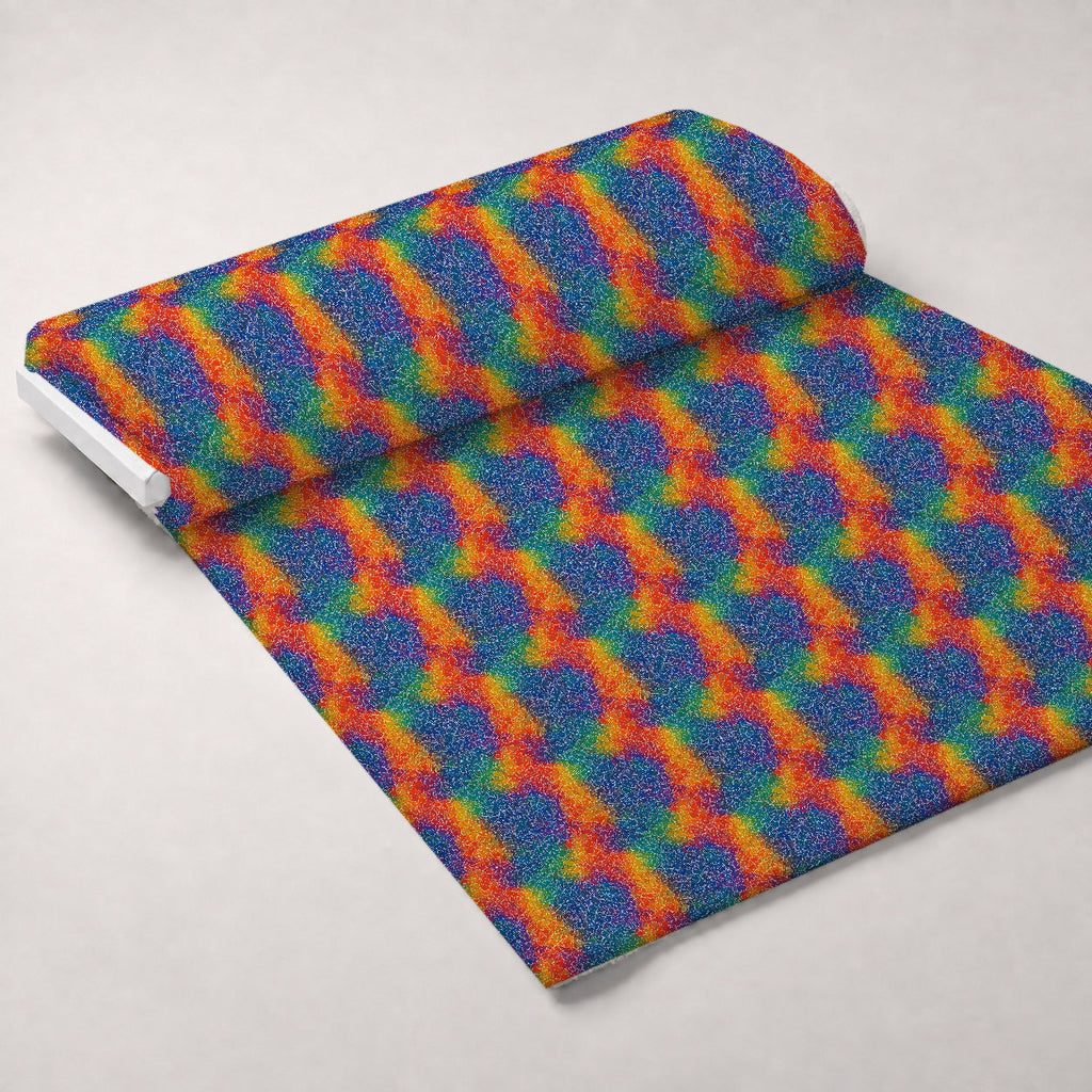 Prismatic Kaleidoscope Pattern 19 Fleece Fabric — fleece fabric unrolled bolt preview (mv-fleece-v1:bolt)
