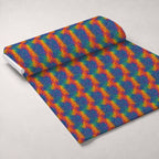 Prismatic Kaleidoscope Pattern 19 Fleece Fabric — fleece fabric unrolled bolt preview (mv-fleece-v1:bolt)