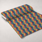 Prismatic Kaleidoscope Pattern 2 Fleece Fabric — fleece fabric unrolled bolt preview (mv-fleece-v1:bolt)