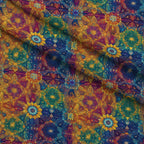 Prismatic Kaleidoscope Pattern 20 Fleece Fabric — fleece fabric folded close-up preview (mv-fleece-v1:lying)