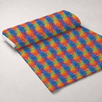 Prismatic Kaleidoscope Pattern 3 Fleece Fabric — fleece fabric unrolled bolt preview (mv-fleece-v1:bolt)