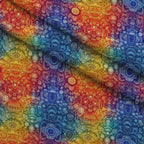 Prismatic Kaleidoscope Pattern 3 Fleece Fabric — fleece fabric folded close-up preview (mv-fleece-v1:lying)