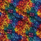 Prismatic Kaleidoscope Pattern 5 Fleece Fabric — fleece fabric folded close-up preview (mv-fleece-v1:lying)