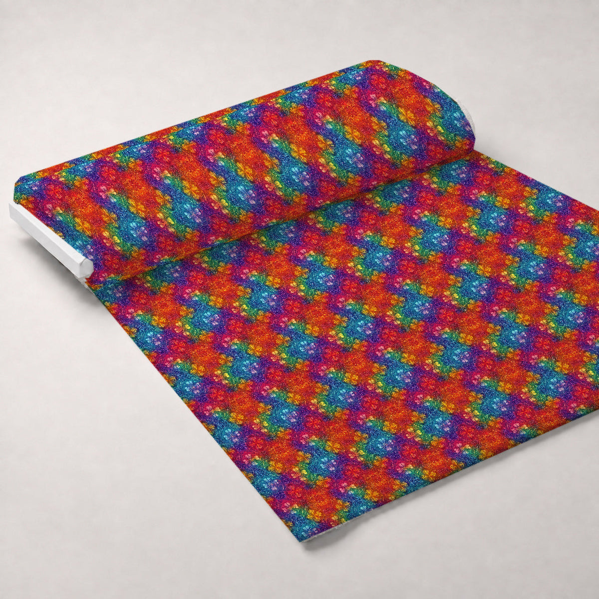 Prismatic Kaleidoscope Pattern 6 Fleece Fabric — fleece fabric unrolled bolt preview (mv-fleece-v1:bolt)